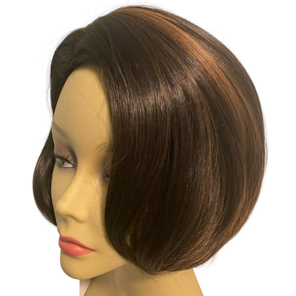 Side Part Bob Wig Mid Length Brown Copper for Women Avg Size NWT - Picture 9 of 12